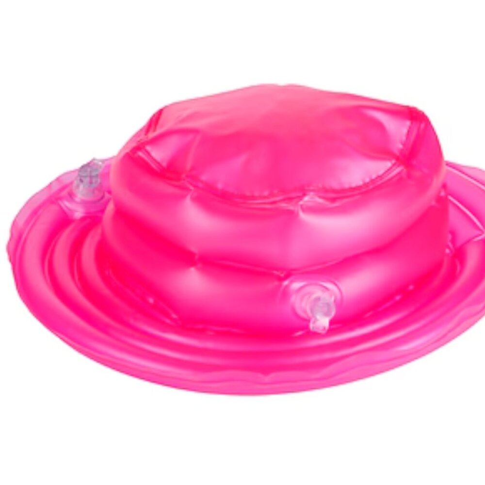 SS23 MOSCHINO Couture Jeremy Scott Inflatable Baseball Cap Fuchsia Round PVC Hat